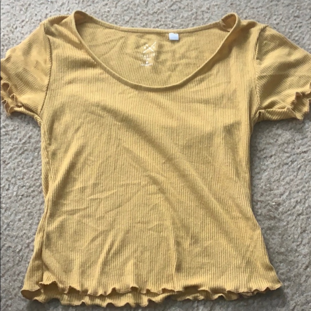 yellow crop top